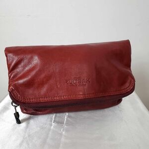 RUDSAK Leather Purse Handbag Flap Closure Lined Oxblood Red